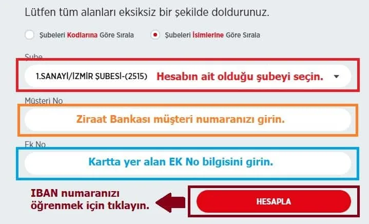 Ziraat Bankası IBAN Numarası Öğrenme 7