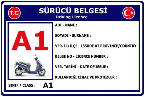 A1 Sınıfı Ehliyet
