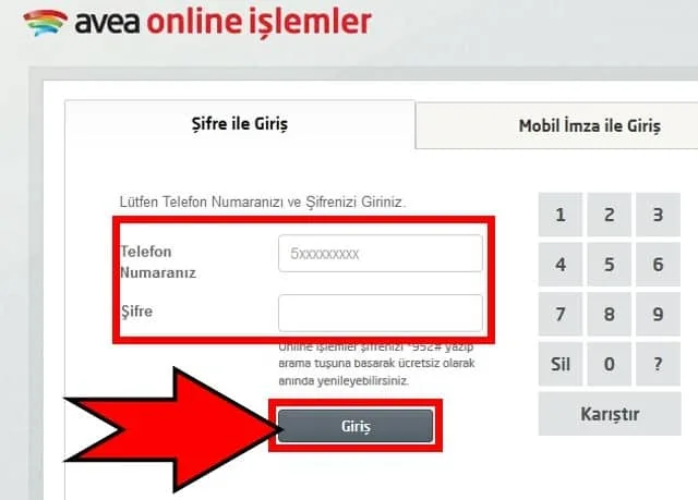 AVEA Fatura Görüntüleme 2