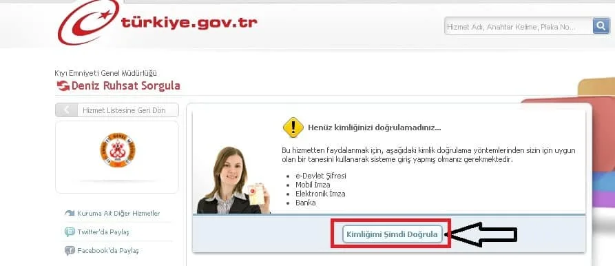 E Devlet Deniz Ruhsatı Sorgulama