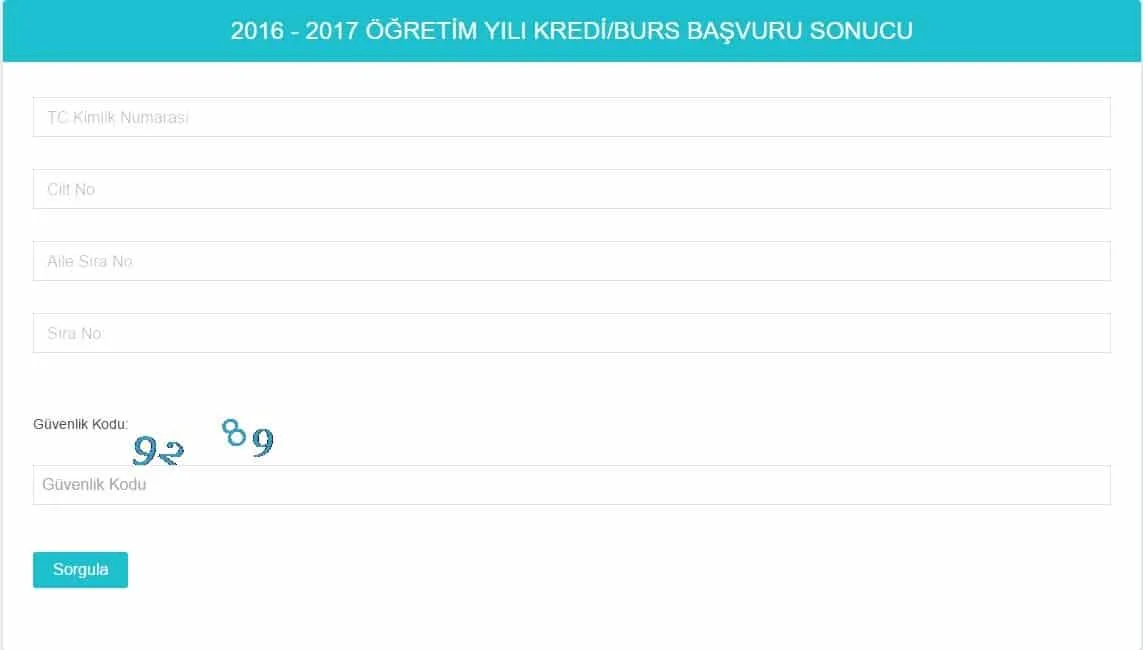 Kyk Burs Sonuçları