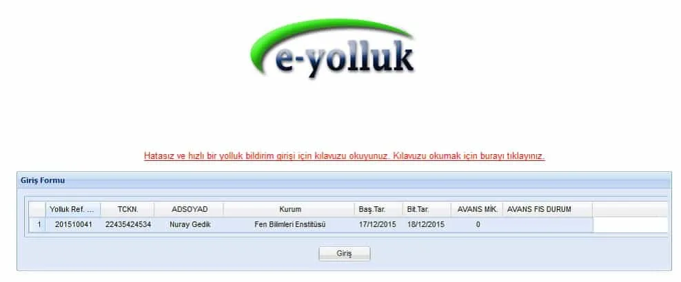 E- Devlet E- Yolluk 4