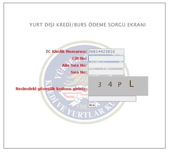 2021 KYK Yurt Sonuçları Sorgulama Ekranı