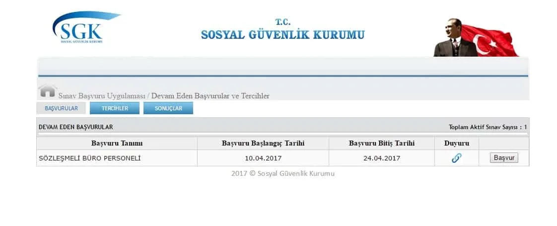 Sosyal Güvenlik Kurumu 193 Büro Personeli Alımı