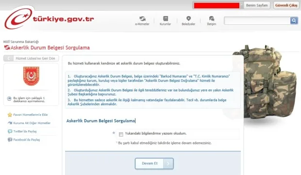 E-Devlet Askerlik Durumu Öğrenme 2