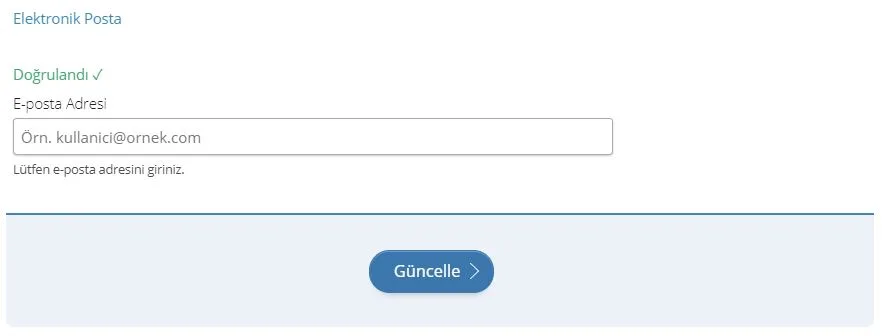 E-Devlet Cep Telefonu, E-Posta Doğrulama ve Değiştirme 2