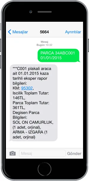 Plakadan Araç Hasar Kaydı Sorgulama 2