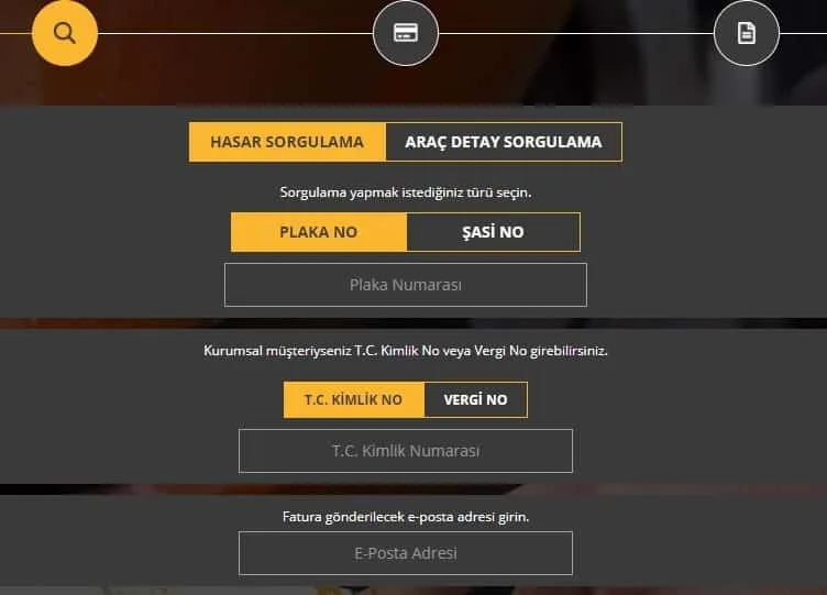 Plakadan Araç Hasar Kaydı Sorgulama 13