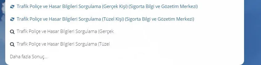 Plakadan Araç Hasar Kaydı Sorgulama 5