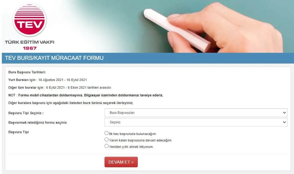 2021 TEV Bursu Ne Kadar, Başvuru Şartları