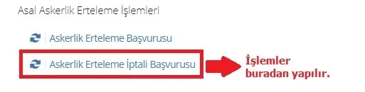 askerlik erteleme iptali