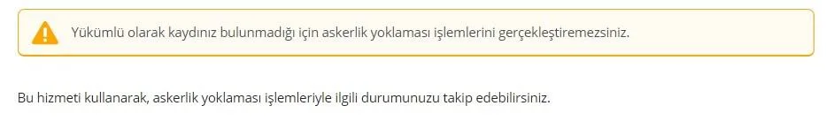 yükümlü kaydı ekranı