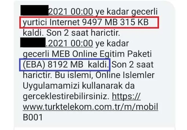 Online Türk Telekom Faturasız Hat Paketi Sorgula 8