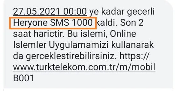 Online Türk Telekom Faturasız Hat Paketi Sorgula 10