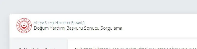 doğum parası sonuç ekranı