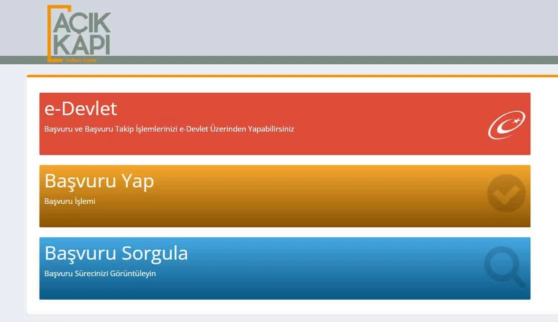 Açık Kapı Sosyal Yardım Başvurusu