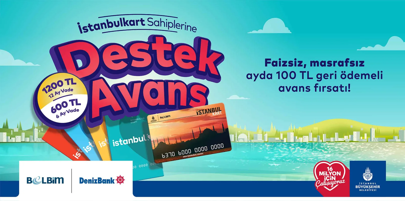 İstanbulKart Faizsiz Kredi (Destek Avans) Başvurusu