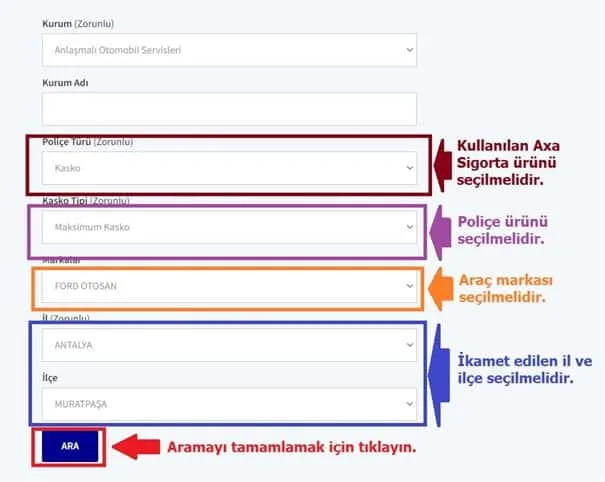 Axa Sigorta Hasar Dosyası Sorgulama 6