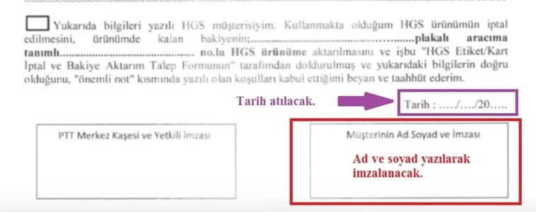 PTT ve Bankaların HGS İptali Nasıl Yapılır? 3