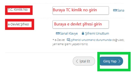 e-devlet aşı sorgulama kişisel bilgiler