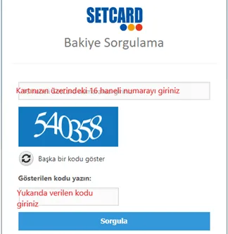 Setcard Bakiye Sorgulama Online Ekran 9