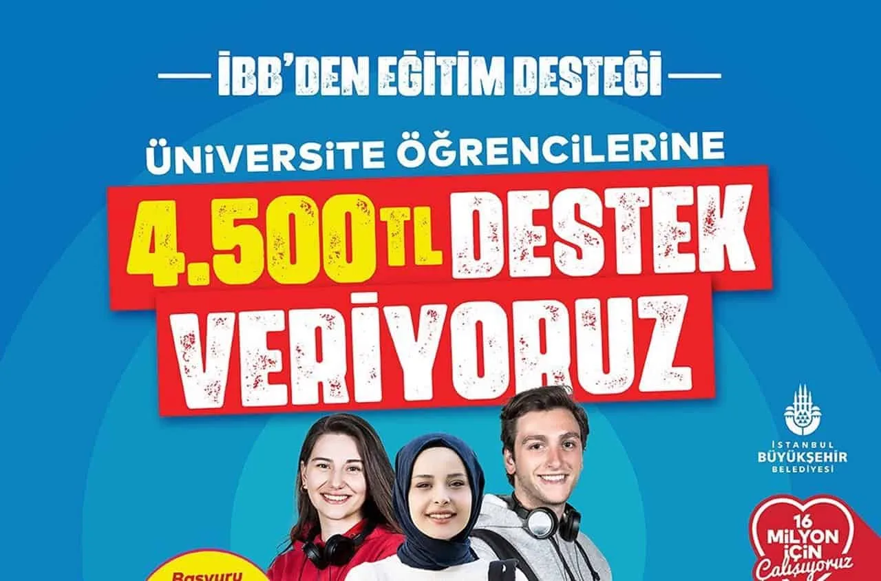İBB'den Öğrencilere 4,500 TL Eğitim Desteği! Başvuru Şartları ve Tarihi