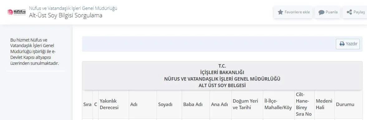 E-Devlet Soy Ağacı Sorgulaması Nasıl Yapılır ?