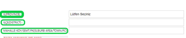 PTT Posta Kodu Sorgulama (İllere Göre)