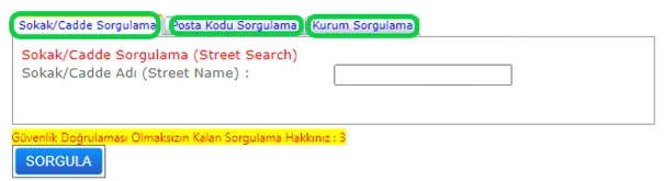 PTT Posta Kodu Sorgulama (İllere Göre) 2