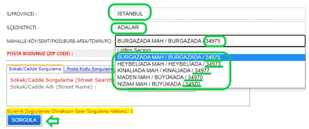 PTT Posta Kodu Sorgulama (İllere Göre) 4