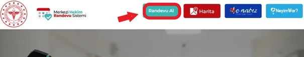 T.C No İle Hastane Randevu Alma Ekranı