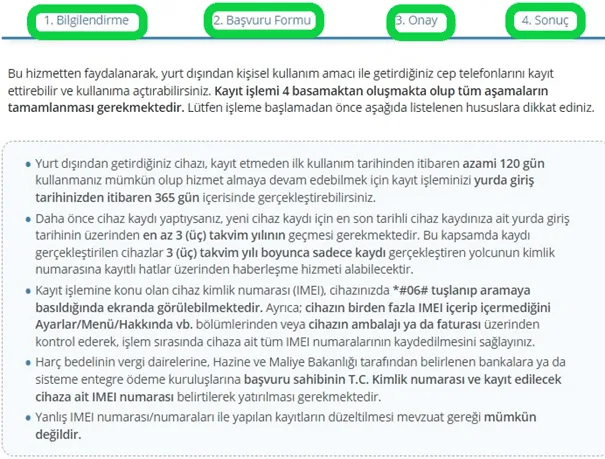 Yurtdışı Telefon Kayıt İşlemleri E-Devlet 2