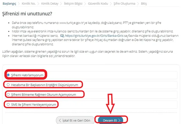 E-Devlet Şifre Değiştirme ve Yenileme 4