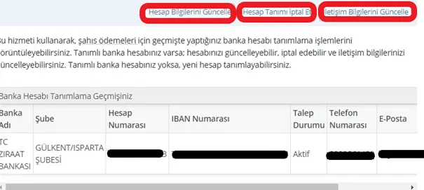 E-Devlet Banka Hesabı Tanımlama 4