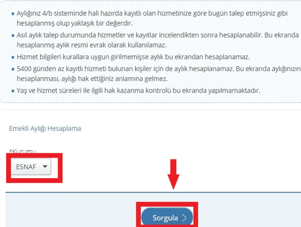 Emekli Maaşı Hesaplama Robotu Yeni Kanun 3