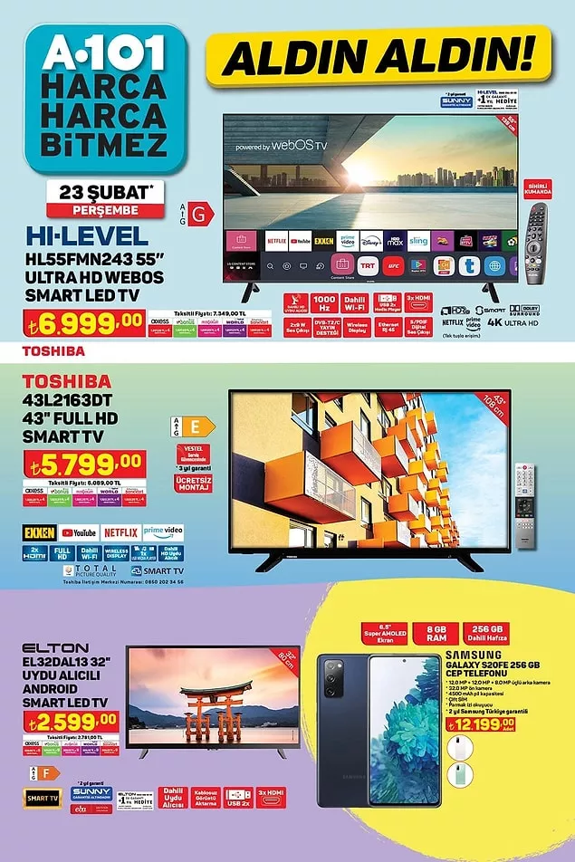 İndirim Günleri Başlıyor! 18-25 Şubat 101, BİM ve ŞOK Marketlerin Aktüel Ürün Listesi 3