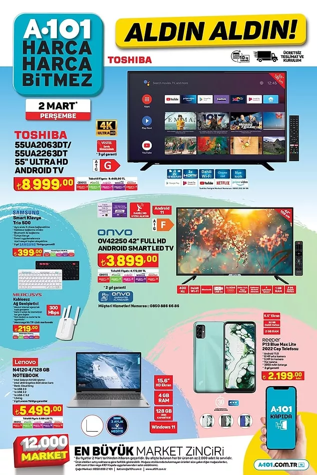 A101 2 Mart Aktüel İndirim Fırsatlarını Duyurdu! Aldın Aldın 2023 Kataloğu