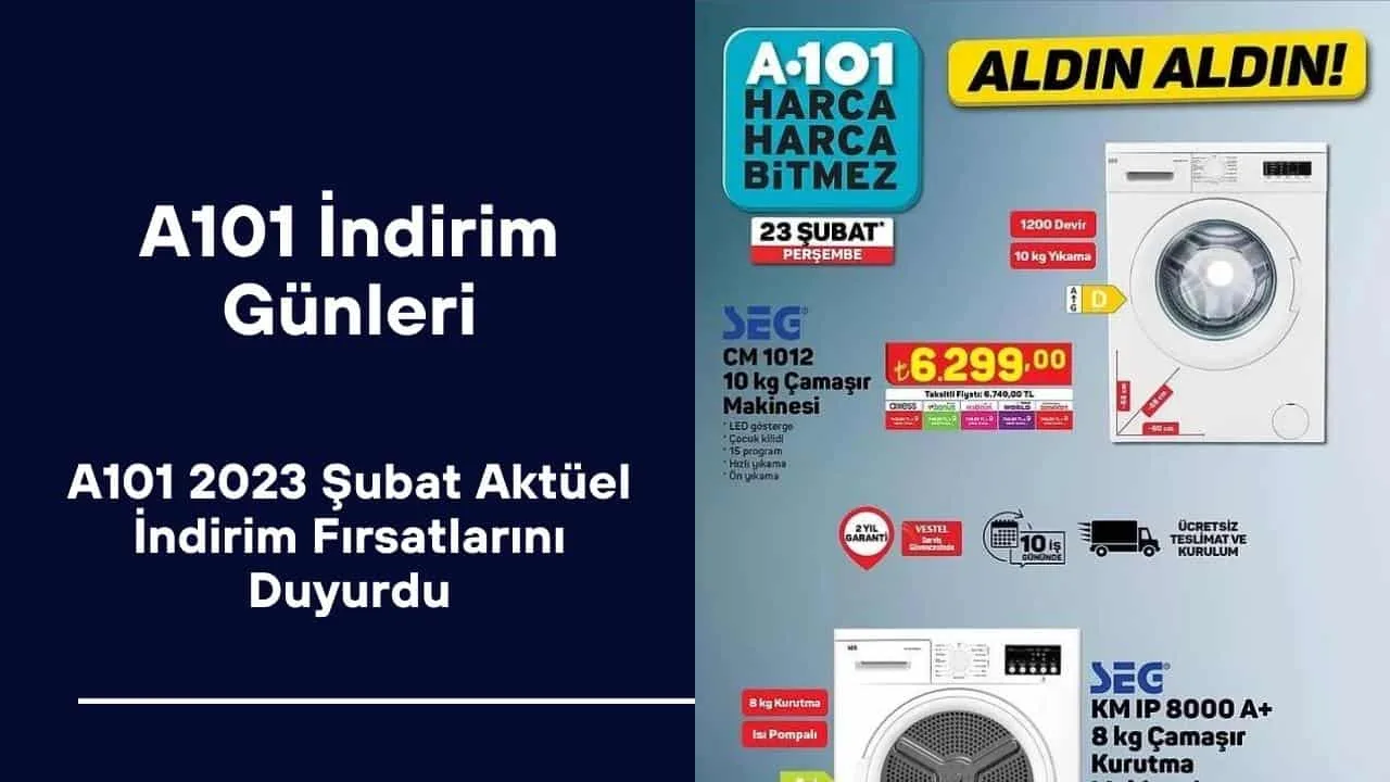A101 2023 Şubat Aktüel İndirim Fırsatlarını Duyurdu! Aldın Aldın 2023 Kataloğu