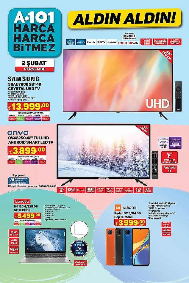 A101'e Beklenen Tekne Yine Geliyor! 2 Şubat Aldın Aldın Kataloğu