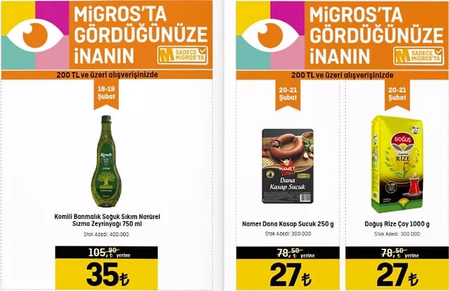 Migros'tan Büyük İndirim! 1 Mart'a Kadar Geçerli Migroskop İndirim Kataloğu 2