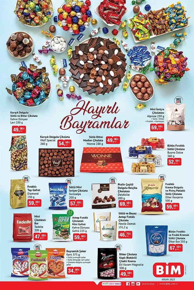 BİM'de Çikolata ve Şekerlere Bayram İndirimi! BİM Bayram Özel Kataloğu