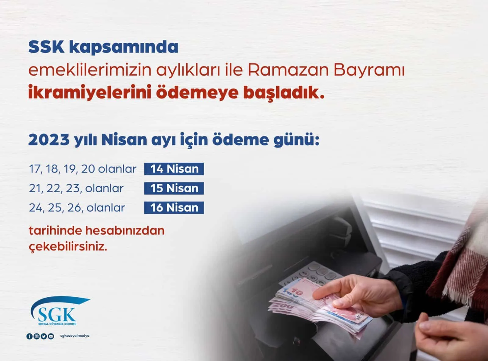 Emekli Maaşları ve Bayram İkramiyeleri Ödenmeye Başlandı
