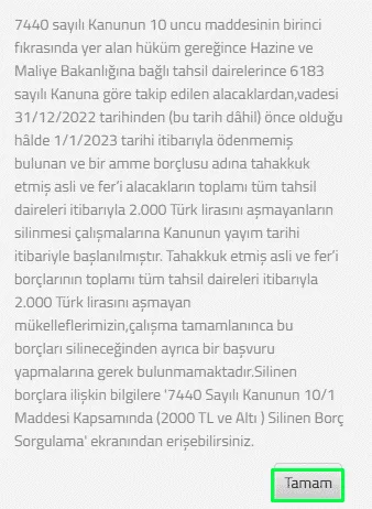 E-Devlet İcra Borcu Affı Başvurusu Nasıl Yapılır? 7