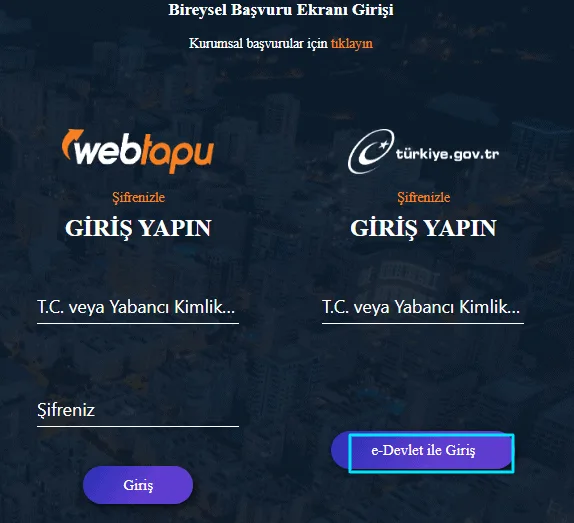 Tapu Başvuru Sorgulama Ekranı 2