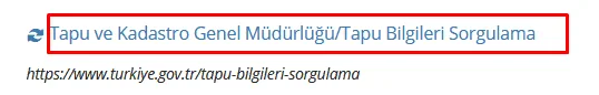 Tapu Başvuru Sorgulama Ekranı 7