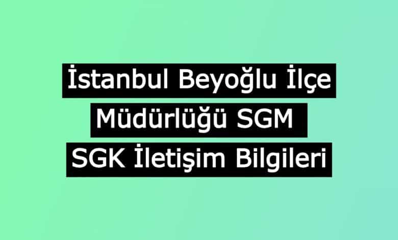 beyoglu sgk iletisim
