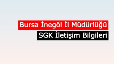 bursa inegol sgk iletisim bilgisi