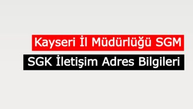 kayseri il mudurlugu sgk iletisim bilgileri