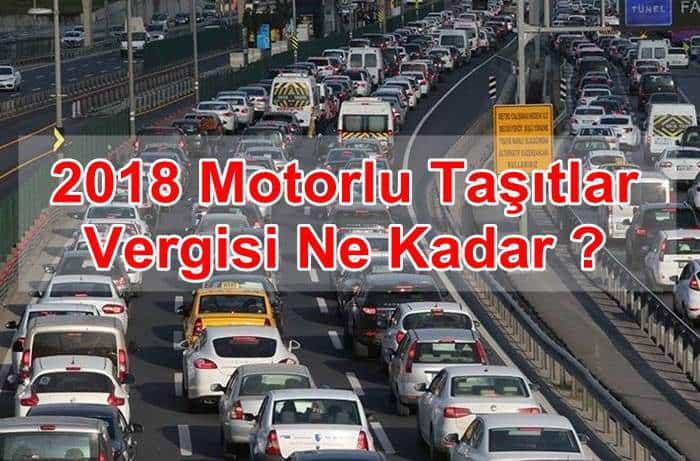 2018 motorlu tasitlar vergisi