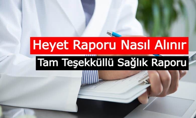tam tesekkullu heyet raporu nasil alinir